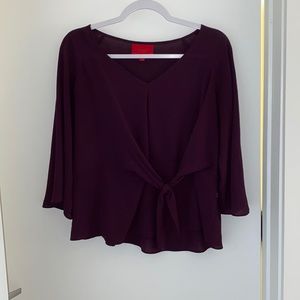 Purple Blouse with Tie-able Waist